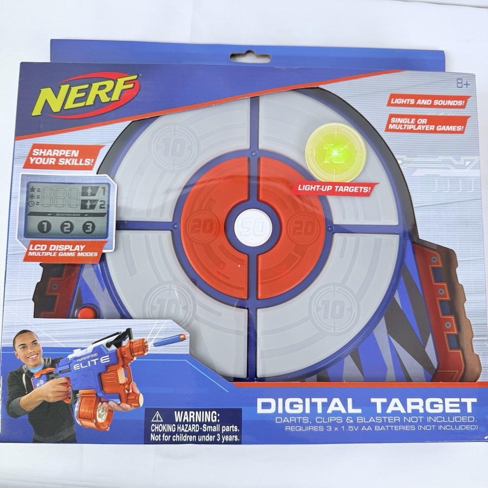Hasbro Nerf Strike & Score Digital Light Up Target LCD Display NEW